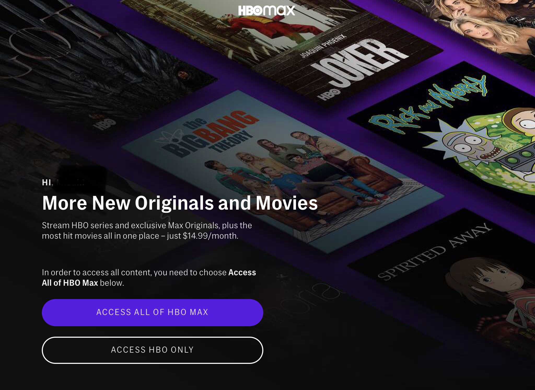 Why has HBO channel thru Amazon no longer have HBO Max and asks