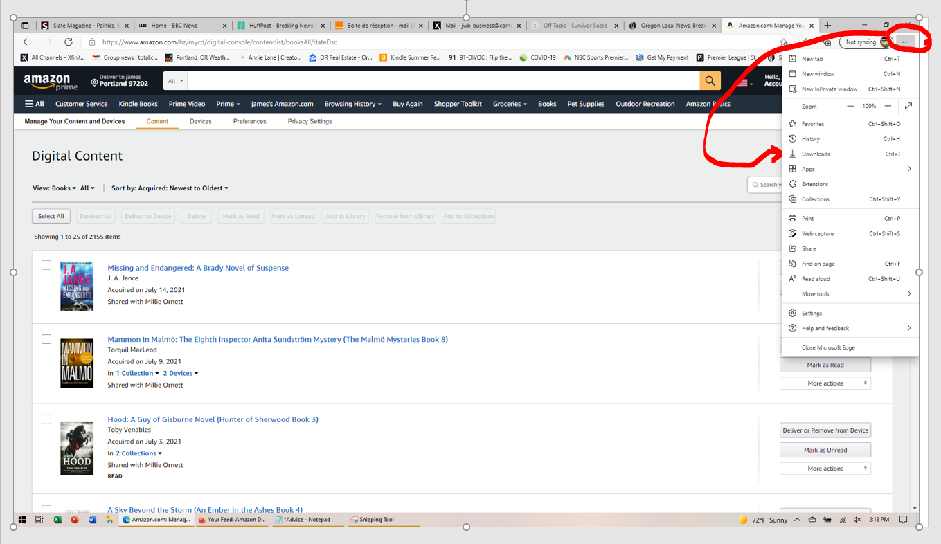 I Amazon having issues with the MYCD area?