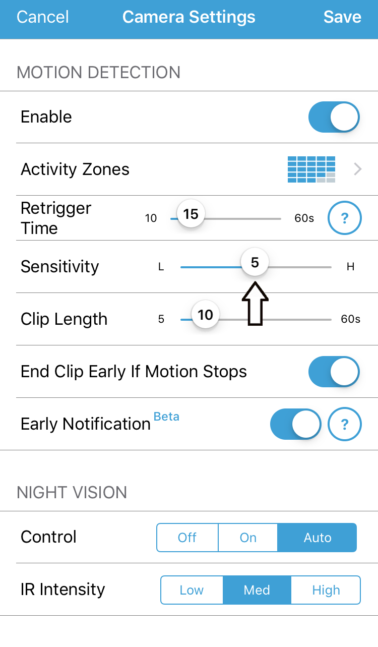 Blink xt2 best store settings