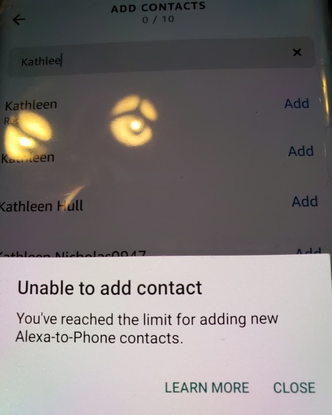 Alexa contacts sales