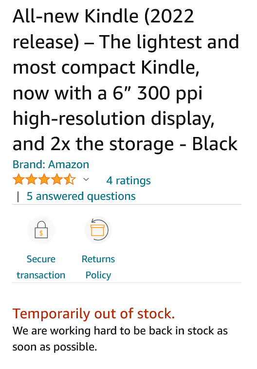 All-new Kindle (2022 release) – The lightest and most compact Kindle, now  with a 6” 300 ppi high-resolution display, and 2x the storage