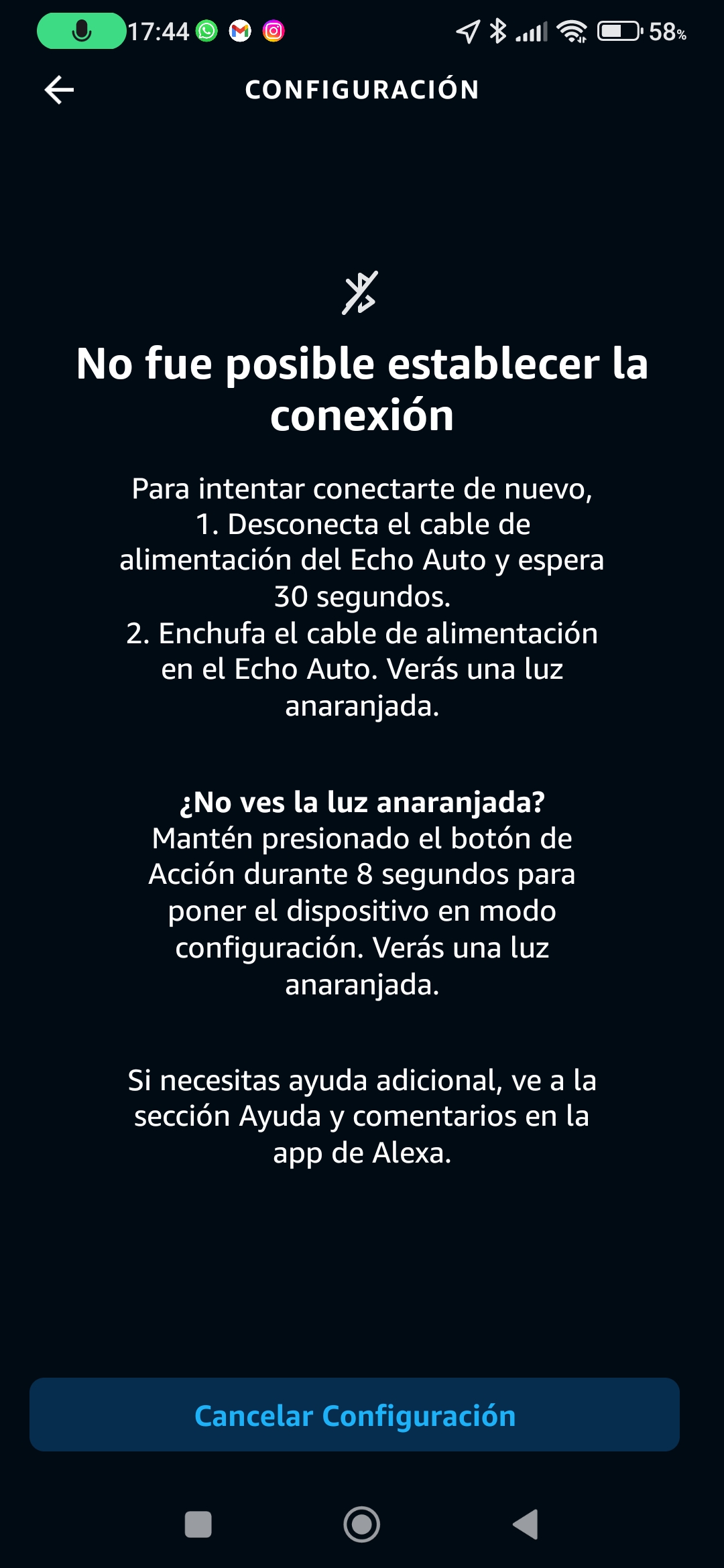 Modo discount configuracion alexa