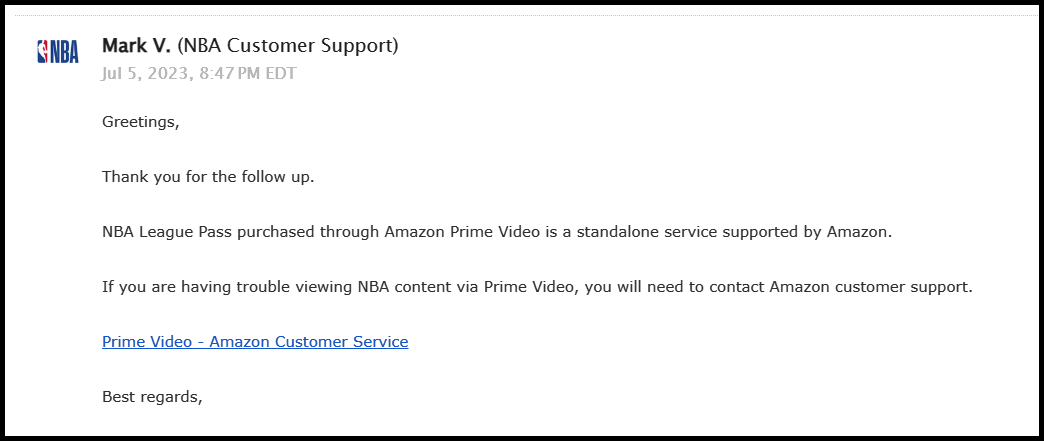 Nba tv amazon discount prime