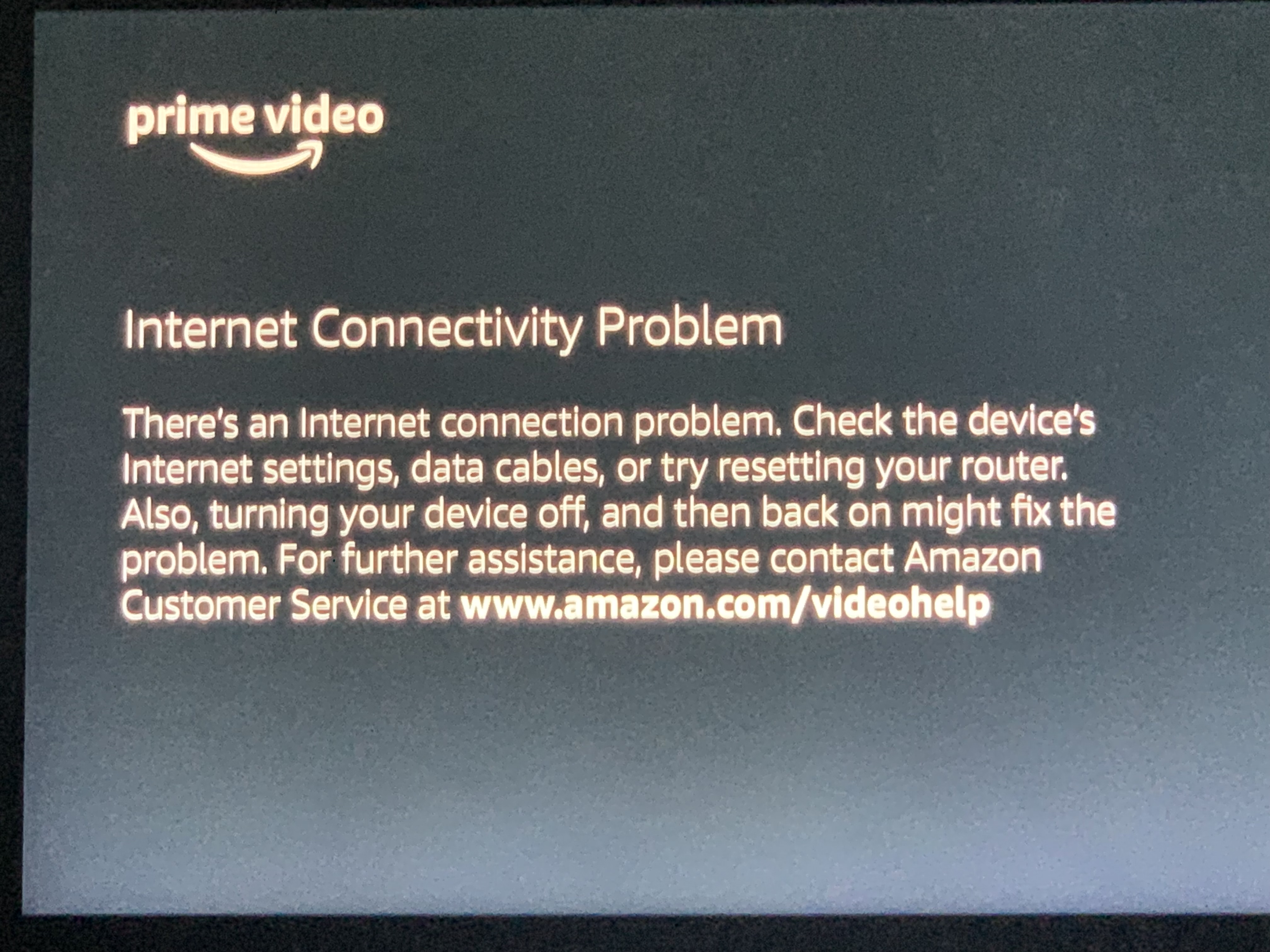 Problems to see Prime Video in my smart TV.