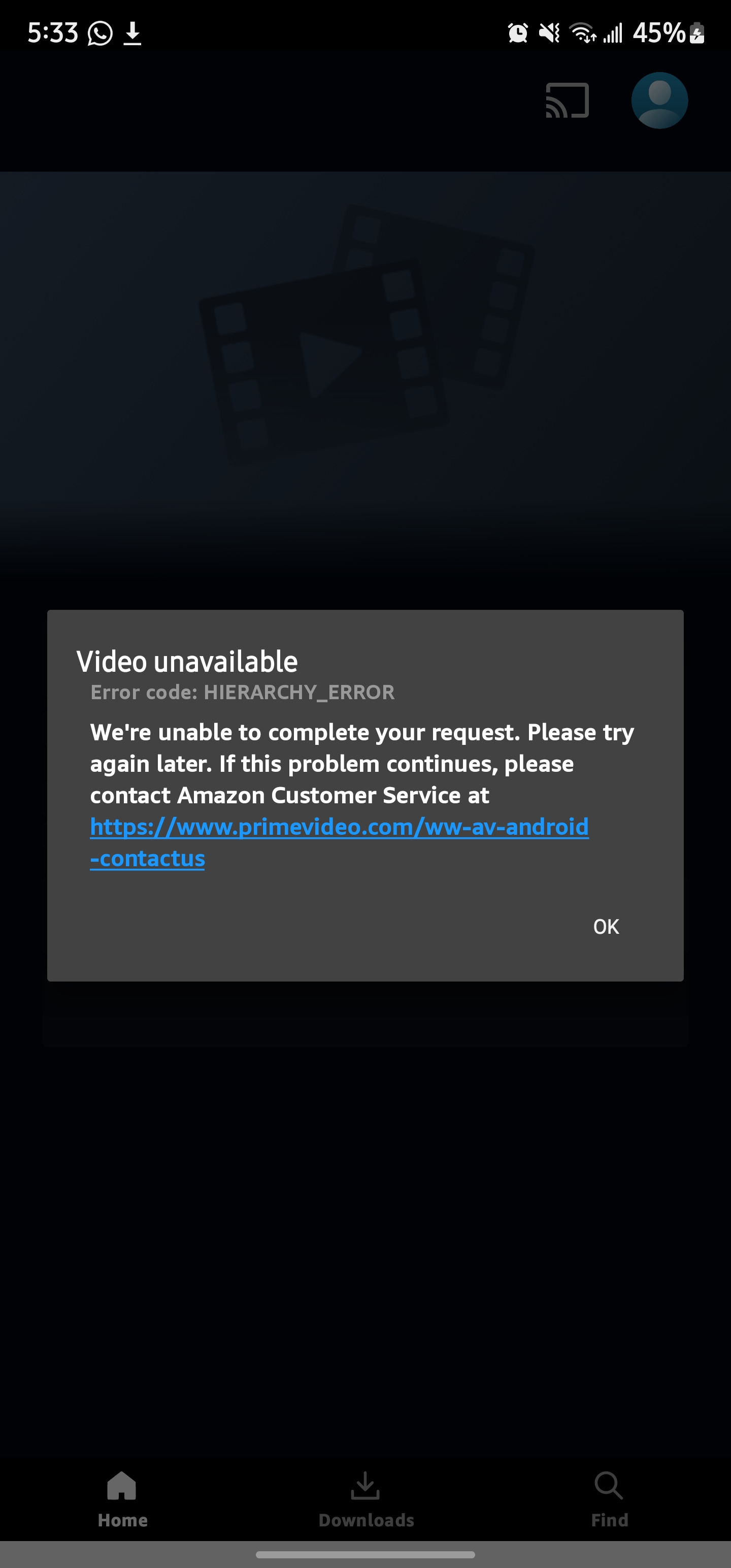 Prime video outlet unavailable