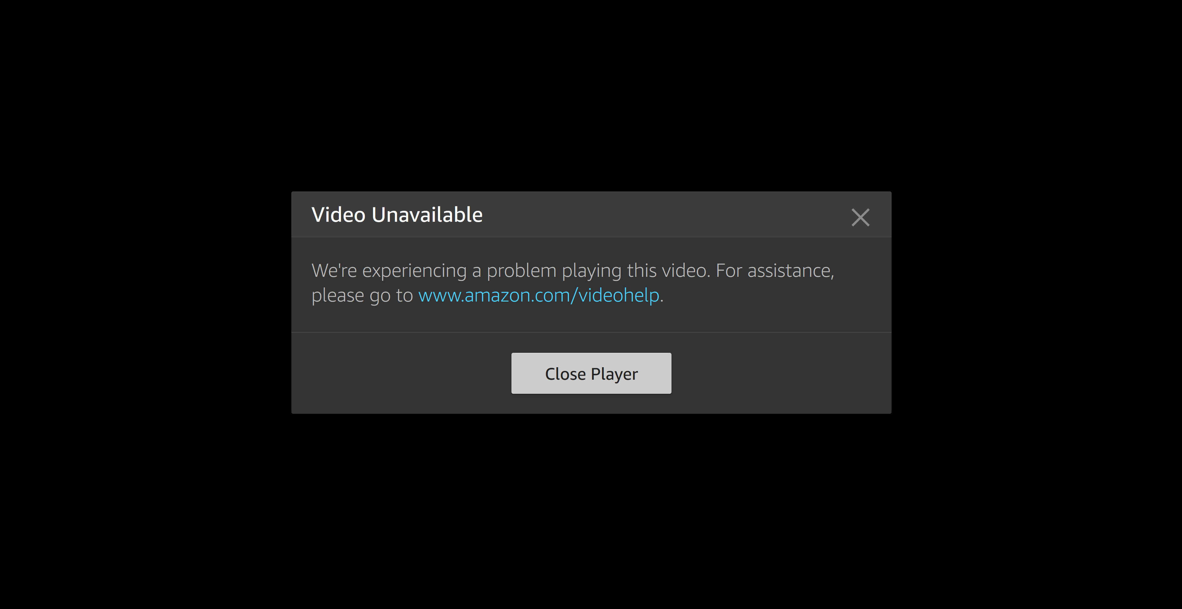 Video not playing in best sale amazon prime