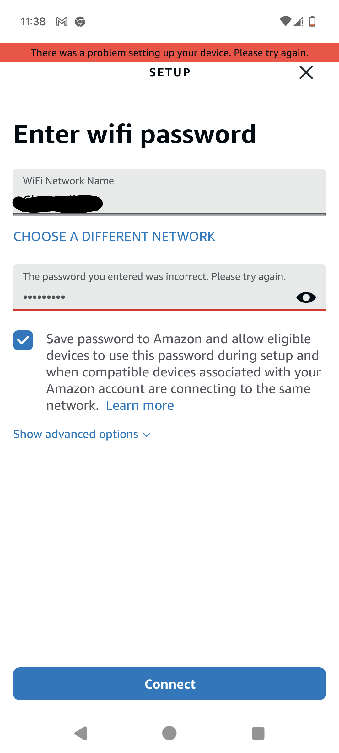 Alexa not connecting to wifi hot sale during setup