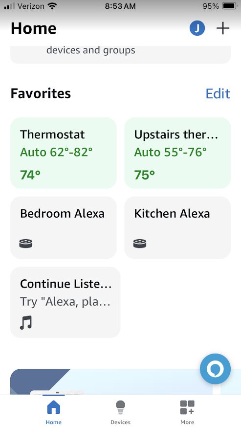 Alexa App not able to control Amazon Thermostat