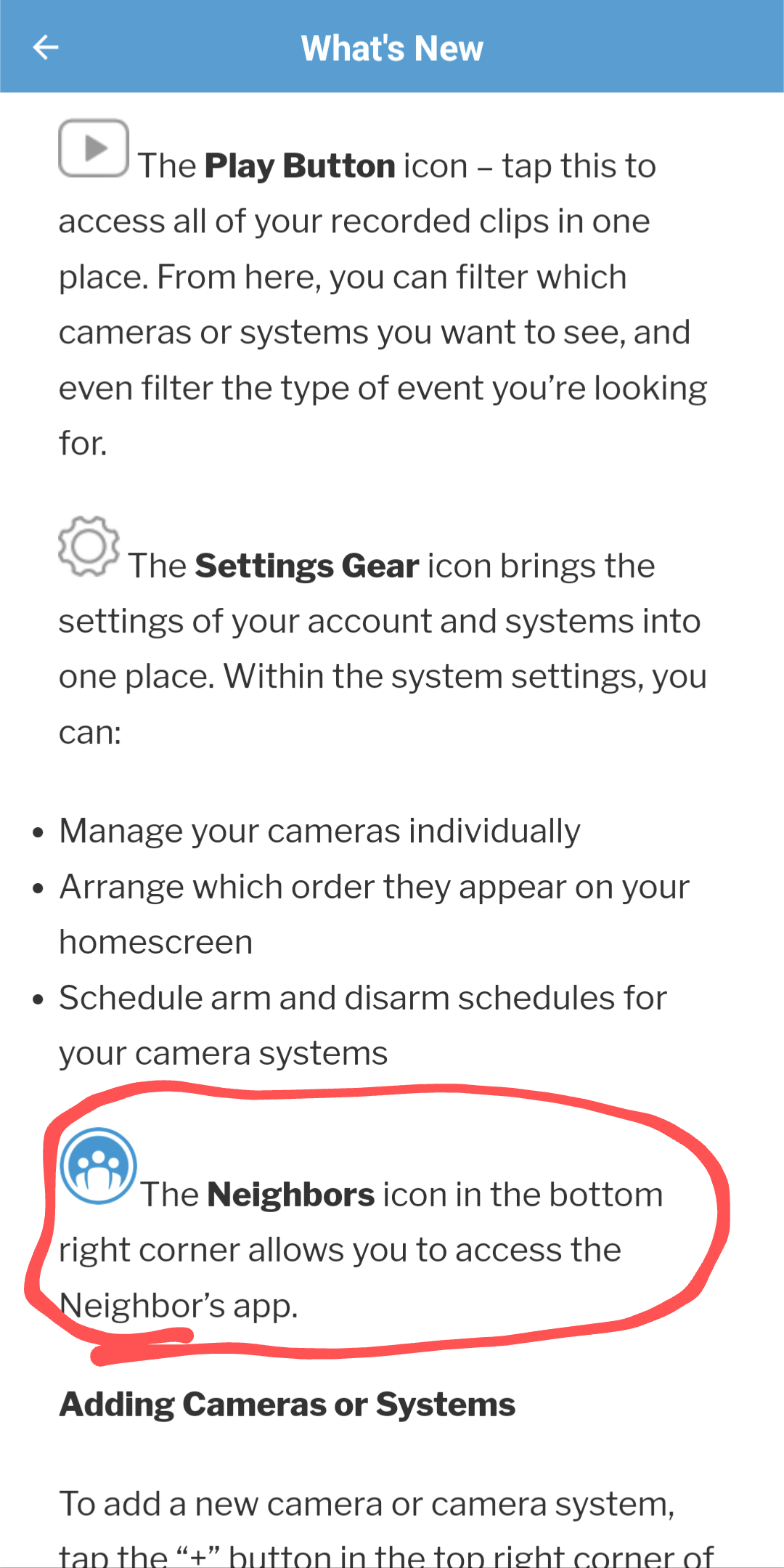 Blink camera access for a neighbor